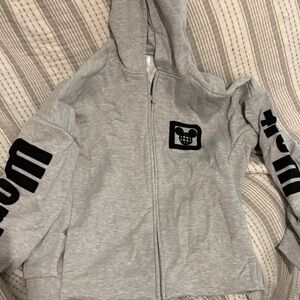 Disney Gray Hoodie with Black Bear Design